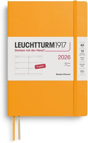 LEUCHTTURM1917 - Weekly Planner 2026, Softcover, Medium (A5), Rising Sun (Jan 1 - Dec 31, 2026) in Saudi Arabia