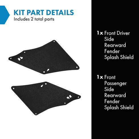 TRQ Front Fender Splash Shield للسائق وجانب الركاب TO1250132 متوافق مع 2016-2023 Toyota Tacoma in Saudi Arabia