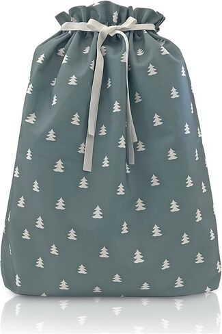 Gather & Knot Drawstring Christmas Gift Bags | 22" Extra Large | Premium Canvas | Reusable Fabric Wrap for Holidays | Mix & Match | Red Merry Christmas in Saudi Arabia