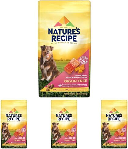 Nature′s Recipe Dry Dog Food, Grain Free Salmon, Sweet Potato & Pumpkin Recipe, 34 lb. Bag in Kuwait