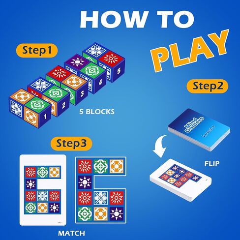 Puzzle Matching Games, Block Puzzle Games, Visual Recognition Matching Board Game, Family Night Board Game to Develop Kids Problem Solving Skills (Style A) in Saudi Arabia