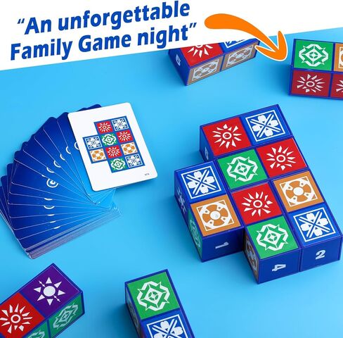 Puzzle Matching Games, Block Puzzle Games, Visual Recognition Matching Board Game, Family Night Board Game to Develop Kids Problem Solving Skills (Style A) in Saudi Arabia