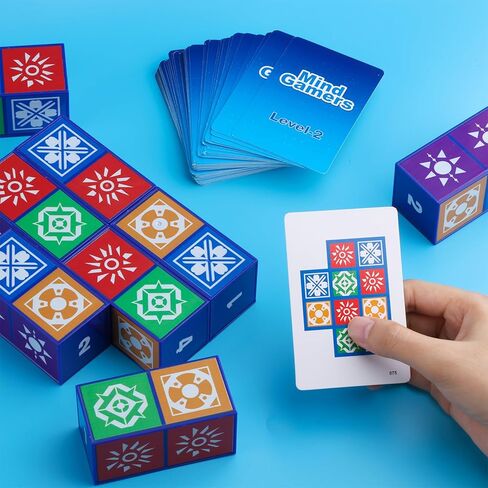 Puzzle Matching Games, Block Puzzle Games, Visual Recognition Matching Board Game, Family Night Board Game to Develop Kids Problem Solving Skills (Style A) in Saudi Arabia