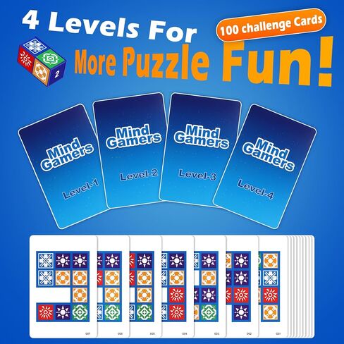 Puzzle Matching Games, Block Puzzle Games, Visual Recognition Matching Board Game, Family Night Board Game to Develop Kids Problem Solving Skills (Style A) in Saudi Arabia