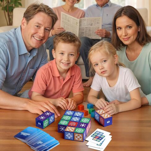 Puzzle Matching Games, Block Puzzle Games, Visual Recognition Matching Board Game, Family Night Board Game to Develop Kids Problem Solving Skills (Style A) in Saudi Arabia