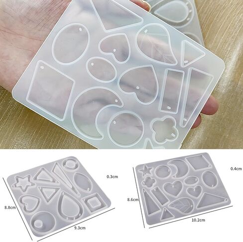 2PCS Silicone Earring Moulds Keychain Epoxy Pendant Resin Molds for Jewelry Casting Making Crafts in Saudi Arabia