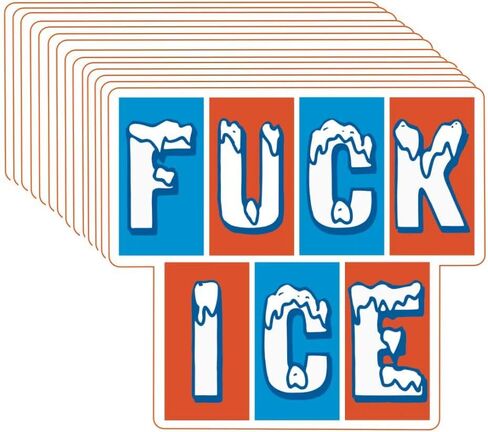 100Pcs Fuck ICE Protest Sticker, Abolish ICE Decal,No Human is Illegal Protest Resist Waterproof Stickers,for Cars, Laptops, Water Bottles,Windows,Bumper Sticker,Notebook, 2.5‘’ (100pcs) in Saudi Arabia