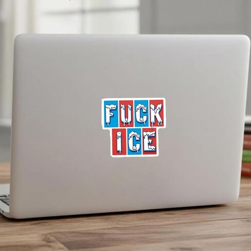 100Pcs Fuck ICE Protest Sticker, Abolish ICE Decal,No Human is Illegal Protest Resist Waterproof Stickers,for Cars, Laptops, Water Bottles,Windows,Bumper Sticker,Notebook, 2.5‘’ (100pcs) in Saudi Arabia