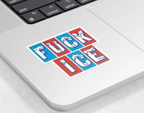 100Pcs Fuck ICE Protest Sticker, Abolish ICE Decal,No Human is Illegal Protest Resist Waterproof Stickers,for Cars, Laptops, Water Bottles,Windows,Bumper Sticker,Notebook, 2.5‘’ (100pcs) in Saudi Arabia