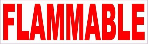StickerTalk Flammable Vinyl Sticker, 10 inches by 3 inches in Saudi Arabia