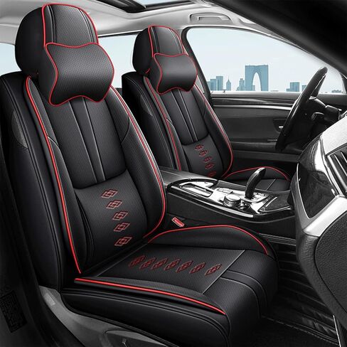 Fit for Ford Explorer 2001-2025 Seat Covers,Front Set 2 Seats Waterproof Soft Leather Car Seat Covers with Airbag,Anti-Slip Cushions for Explorer(Beige,Standard) in Saudi Arabia
