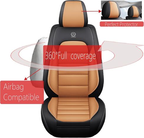 Seat Covers for Subaru Forester 2006-2025,Full Set Luxury Leather Car Seat Covers,Waterproof Seat Protectors Auto Seat Covers,Breathable Nonslip Interior Cover Seats for Cars(Green & Black) in Saudi Arabia