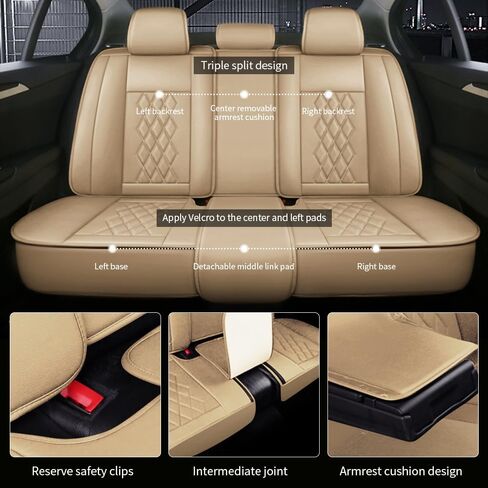 5 Seat Cover for Toyota Venza 2009-2024,Napa Leather Car Seat Covers,Waterproof Soft Car Seat Covers,Airbag Compatible Seat Protector(Deluxe Coffee) in Kuwait