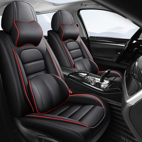Seat Covers for Volvo XC60 Recharge Plug-in Hybrid 2022-2025,Full Set Leather Car Seat Covers,Waterproof Seat Protectors Auto Seat Covers,Nonslip Interior Cover Seats for Cars(Black Coffee) in Saudi Arabia