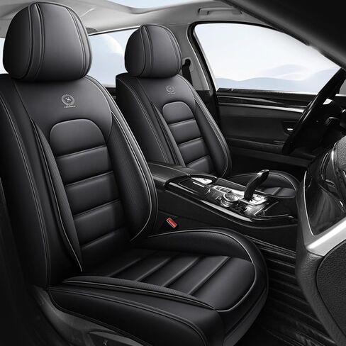 Seat Covers for Volvo XC60 Recharge Plug-in Hybrid 2022-2025,Full Set Leather Car Seat Covers,Waterproof Seat Protectors Auto Seat Covers,Nonslip Interior Cover Seats for Cars(Black Coffee) in Saudi Arabia