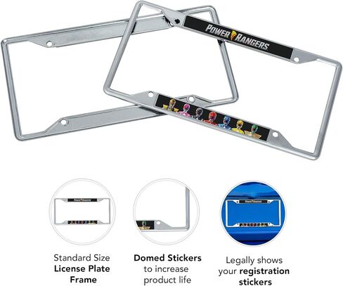 Desert Cactus Power Rangers License Plate Frame Metal Car Tag Holder for Front or Back of Car Officially Licensed (Style 1) in Saudi Arabia