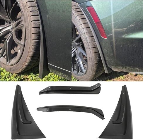 واقيات الطين الأمامية والخلفية من الطين، طراز XL ممتد لسيارة Camaro SS LT RS 2016-2024 (غير مناسبة لموديلات ZL1) (أسود غير لامع) in Kuwait