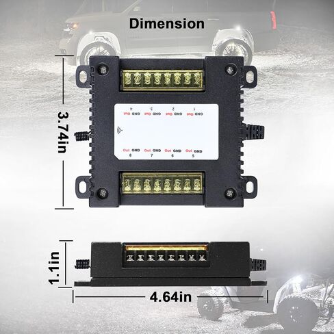 مفتاح أضواء الصخور، 8 عصابة ON-Off RF عن بعد ستروب مفتاح الإضاءة للتحكم للشاحنات Jeep UTV ATV Cars in Saudi Arabia