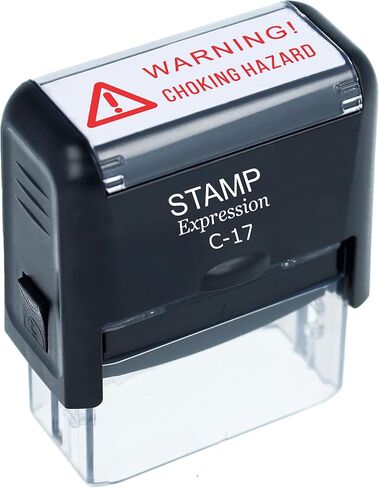 StampExpression - تحذير من خطر الاختناق، ختم مطاطي ذاتي التحبير للمكتب - حبر أحمر (A-5908) in Saudi Arabia