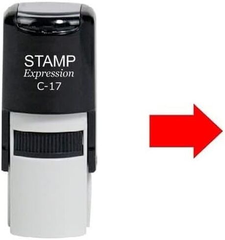Stampexpression - ختم مطاطي ذاتي التحبير بسهم أحمر يشير إلى اليمين - حبر أحمر (A-6386) in Saudi Arabia