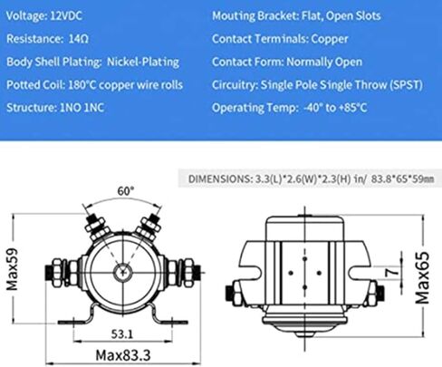 HMY 24059-08-BP 12V 300A معزول SPST مرحل الملف اللولبي للخدمة المستمرة طلاء النيكل استبدال 1114218 70-111224 3635820 1114223 1114534 لعربة الجولف ونش Marine EZGO Motor Home RV Tractor in Saudi Arabia