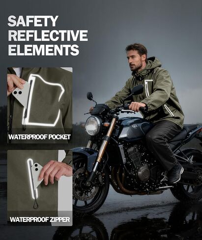 SWISSWELL Men's Rain Suit Golf Rain Gear for Men Waterproof Work Heavy Duty Rain Jacket and Pants in Kuwait