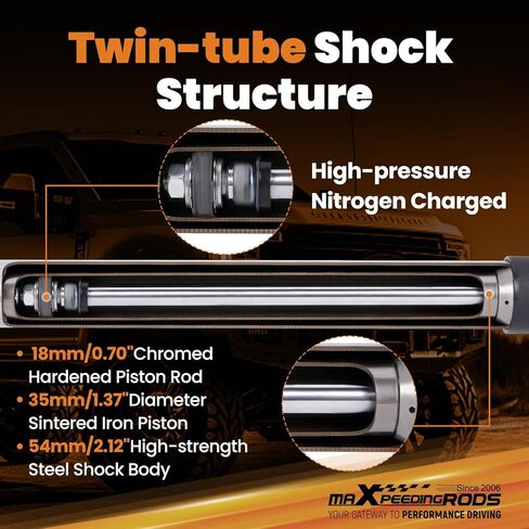 maXpeedingrods 0-4.5" Rear Shocks for Ford F-250 F-350 2017-2025 Super Duty, G1 Version in Saudi Arabia
