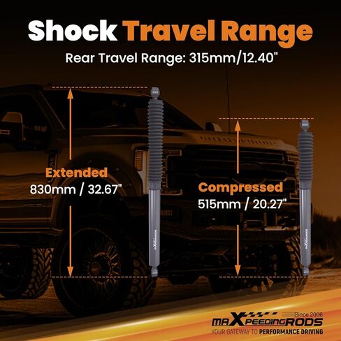 maXpeedingrods 0-4.5" Rear Shocks for Ford F-250 F-350 2017-2025 Super Duty, G1 Version in Saudi Arabia