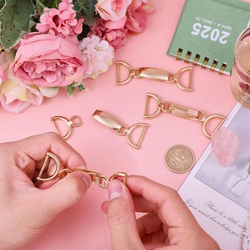 CHGCRAFT 4 Set Decorative Metal Clasp Buckle Alloy Closure Clasps Fasteners Sew On Toggles for Jacket Wrap Shawl Accessories DIY Clothes Accessories, Gold, 2.87×0.98 inch in Saudi Arabia