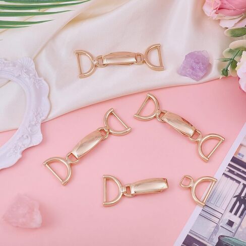 CHGCRAFT 4 Set Decorative Metal Clasp Buckle Alloy Closure Clasps Fasteners Sew On Toggles for Jacket Wrap Shawl Accessories DIY Clothes Accessories, Gold, 2.87×0.98 inch in Saudi Arabia