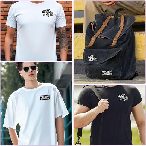 10Pcs A Lil' Bougie Iron on Patches, I'm Not Perfect But I'm A Limited Edition Embroidered Patches, Funny Black and White Letter Sew on Patch for Clothes Jeans Bags Hat Patch for Men Women in Saudi Arabia