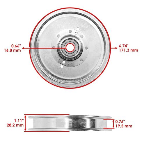 Powersports Replacement Parts for 132-9424 126-7685 116-4667 126-4667 1-633109 Pulley for Exmark Toro 2X Mod-C33C-36712 in Saudi Arabia