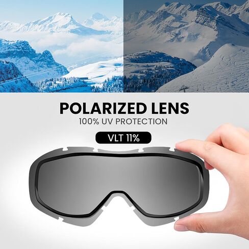 OutdoorMaster OTG Ski Goggles - Over Glasses Ski/Snowboard Goggles for Men, Women & Youth - 100% UV Protection in Kuwait