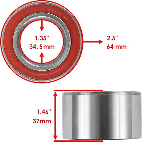 Caltric Front Wheel Bearing Compatible with Polaris Sportsman 570 EPS 2014-2025 / Sportsman 570 SP / 570 SP Touring 2015-2020 / Sportsman X2 570 2015-2021 3515088 in Saudi Arabia