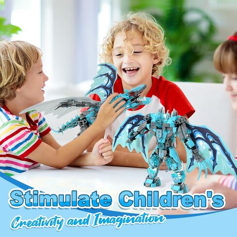 Dinosaur Sets for Boy Age 7 8 9 10 11 12 Years Old, Dragon Building Toy for Kids Christmas Halloween Birthday Gift (4 Set) in Saudi Arabia