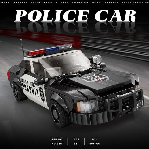 Police Car Toy Building Blocks Kit, Compatible with Lego Cars, Speed ​​Champions Car Building Set Toys, Gift for Adults, Teens and Kids (404 PCS) in Saudi Arabia