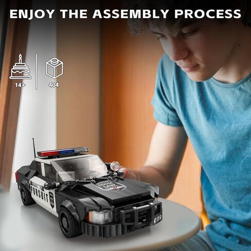 Police Car Toy Building Blocks Kit, Compatible with Lego Cars, Speed ​​Champions Car Building Set Toys, Gift for Adults, Teens and Kids (404 PCS) in Saudi Arabia