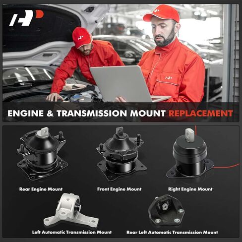 A-Premium 5PCS Engine Motor Mount and Transmission Mount Set Compatible with Acura TL 2007-2008 3.2L 3.5L, Automatic Transmission in Saudi Arabia