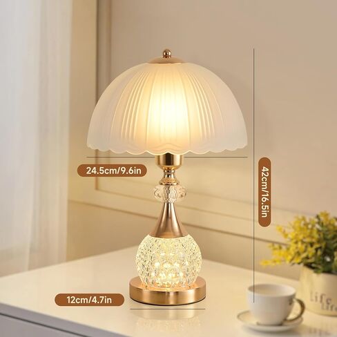 السرير الجدول مصباح البتلة ضوء الفاخرة كريستال مفتاح بـزر دفع غرفة نوم غرفة المعيشة دن التحكم يعتم جو دافئ الديكور لمبة مكتب in Kuwait