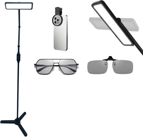 طقم مصباح أرضي لإضاءة عمل الوشم من GBK مع ضوء وشم LED مستقطب، نظارات رؤية الوشم، مرشح CPL، سطوع قابل للتعديل - مضاد للوهج لفناني الوشم، وصلات الرموش وفن الأظافر in Kuwait