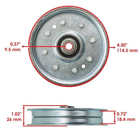 قطع غيار Powersports لبكرة سطح السفينة لـ Exmark VT18KA363 VT541KA363 36 "/ VT20KA484 VT24KA484 VT651KA 48" Mod-C33C-34020 in Saudi Arabia