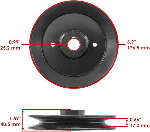 Powersports Replacement Parts for Deck Pulley for Bad Boy Lightning and Pup 72" 2007-2011/033-7203-00 Mod-C33C-37563 in Saudi Arabia