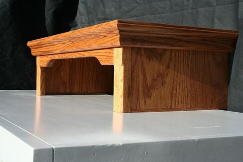 Ideas to Home TV/Monitor Riser Stand Traditional Style in Oak (26" W x 12" D x 7" H, Cherry) in Saudi Arabia