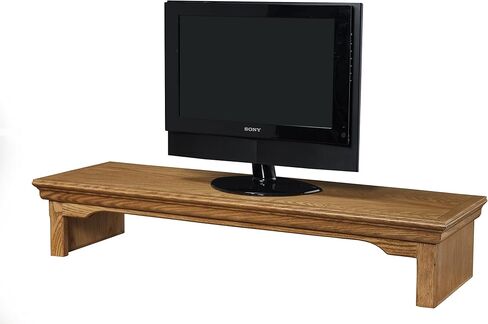 Ideas to Home TV/Monitor Riser Stand Traditional Style in Oak (26" W x 12" D x 7" H, Cherry) in Saudi Arabia