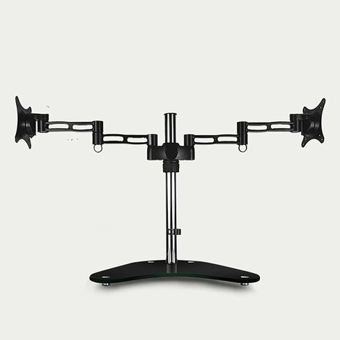 VSULZVNU Universal TV Stand Dual Monitor Stand for 15-27 Inch Screen, Free-Standing Monitor Stands for 2 Monitors, Dual Monitor Mount Fits Up to 7kg/15.4lbs in Saudi Arabia