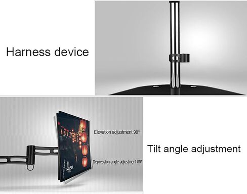 VSULZVNU Universal TV Stand Dual Monitor Stand for 15-27 Inch Screen, Free-Standing Monitor Stands for 2 Monitors, Dual Monitor Mount Fits Up to 7kg/15.4lbs in Saudi Arabia