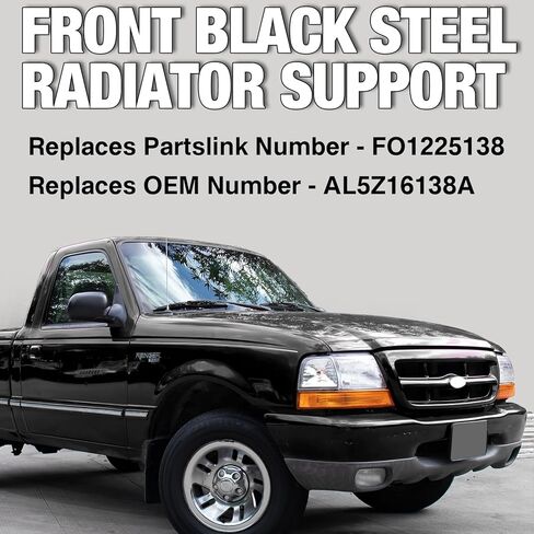 CarPartsDepot Front Black Steel Radiator Support For 1998-2011 Ranger Edge Splash Sport Fits FO1225138 AL5Z16138A in Saudi Arabia