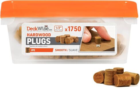 DeckWise Ipe Hardwood Plugs, 3/8" Tapered Hardwood Plugs for 50 sq. ft. of Decking (100 Plugs) in Kuwait