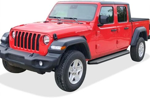لوحة الجري HD Ridez مقاس 6 بوصات باللون الأسود متوافقة مع Jeep Gladiator 2020-2026 Crew Cab (Nerf Bar Side Steps Side Bars) in Saudi Arabia