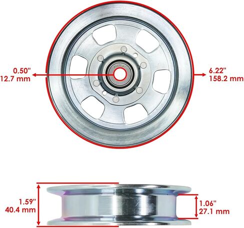 Powersports Replacement Parts for Deck Pulley for Simplicity 2691814 5901779 900530 Courier Citation Contender 52" Mod-C33C-38296 in Saudi Arabia